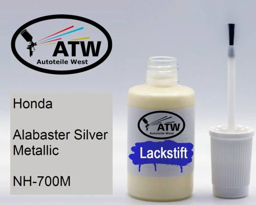 Honda, Alabaster Silver Metallic, NH-700M: 20ml Lackstift, von ATW Autoteile West.